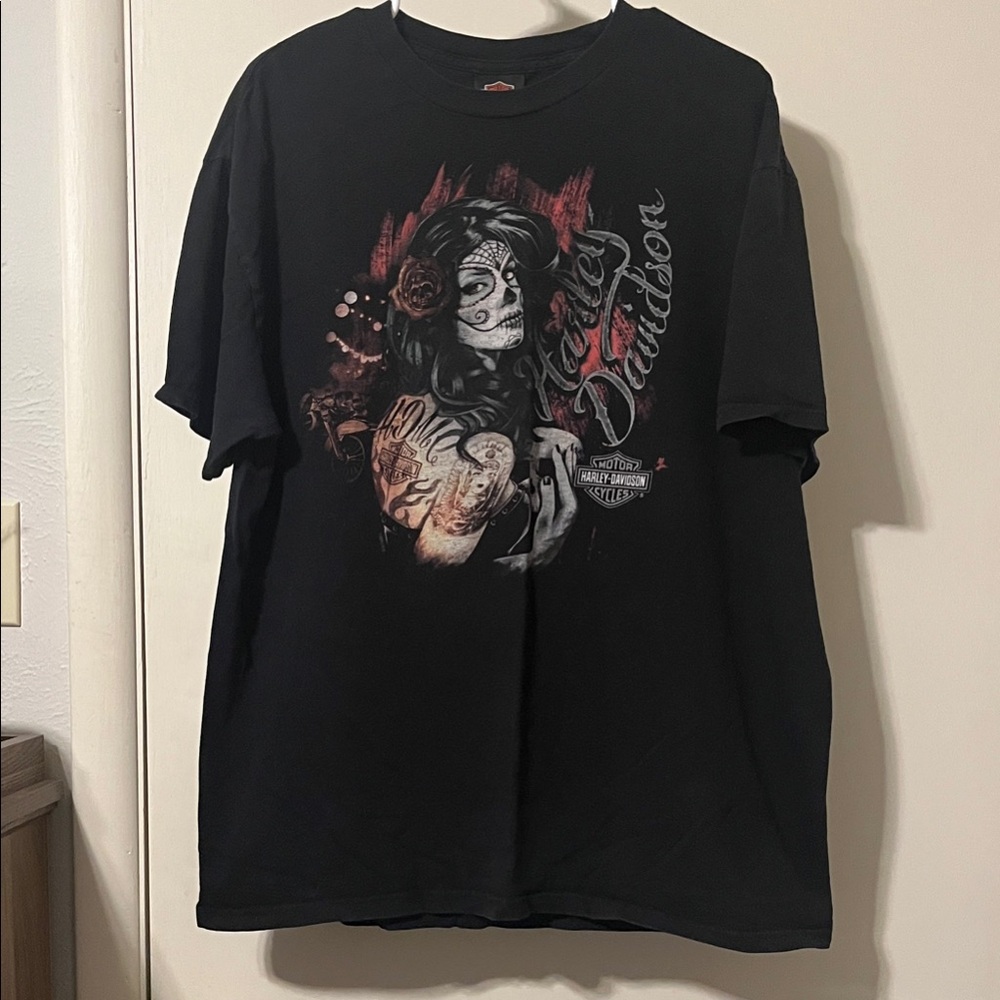 Harley-Davidson Black and Red Graphic Tee Mt. Ranier